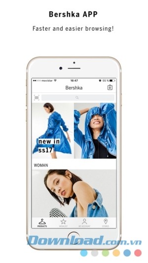 ứng dụng mua sắm Bershka cho iOS