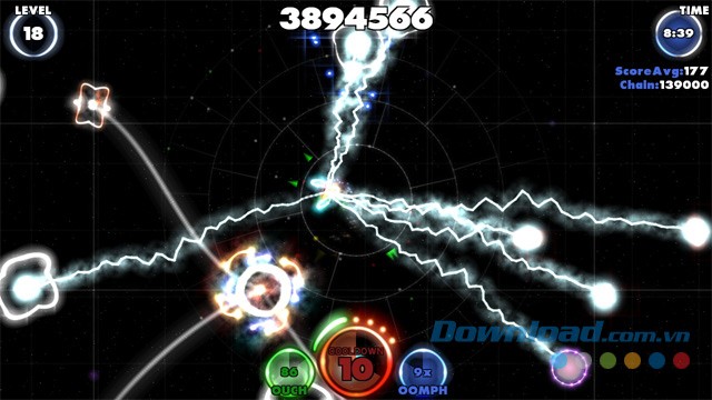 Sử dụng các tuyệt chiêu đẹp mắt trong game bắn súng không gian Bezier cho máy tính