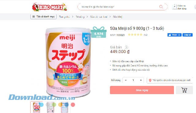 Mua sắm trực tuyến tại Bibo Mart