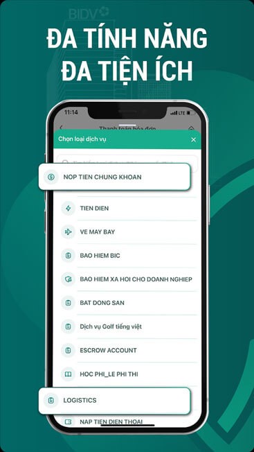 Nhiều tính năng tiện ích