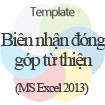 Biên nhận đóng góp từ thiện - Mẫu biên nhận thiện nguyện