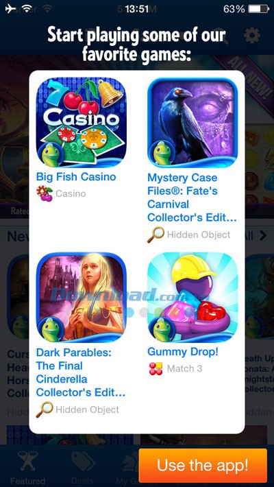 Big Fish Games App cho iOS