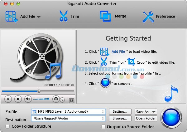 Bigasoft Audio Converter cho Mac