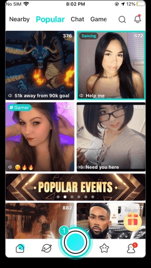 Nhấn vào nút trực tiếp trong ứng dụng