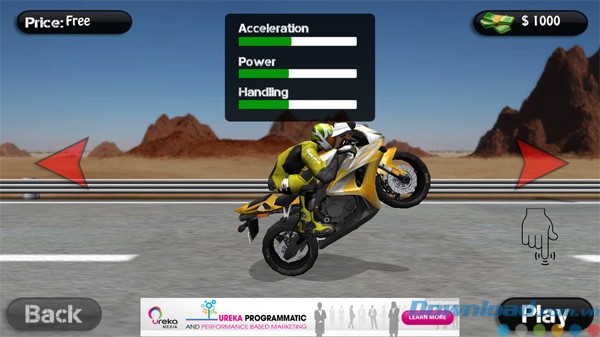 Chọn xe đua trong Bike Attack Race: Stunt Rider 3D