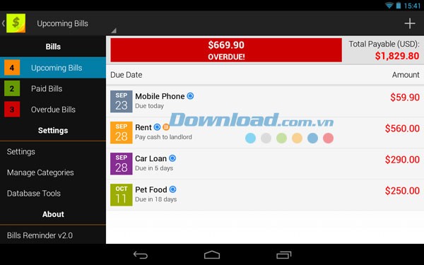 Bills Reminder for Android