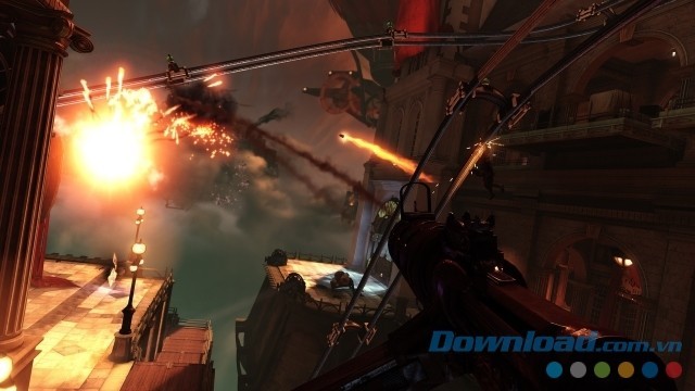 Tham gia vào trận chiến quyết liệt trong game bắn súng góc nhìn thứ nhất BioShock Infinite cho máy tính, Mac và Linux