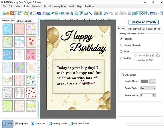 Tạo thiệp sinh nhật bằng các công cụ thiết kế hình ảnh đa dạng