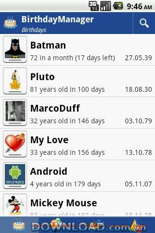 Birthday Manager for Android