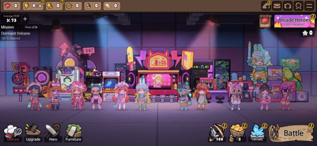 Bistro Heroes là game nhập vai với các nhân vật chibi dễ thương