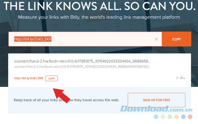 Tùy biến link rút gọn