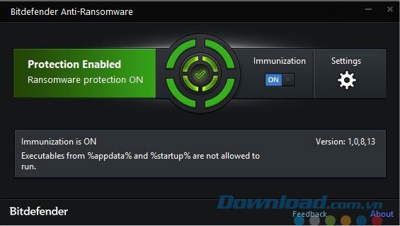 Tính năng ngăn chặn file thực thi