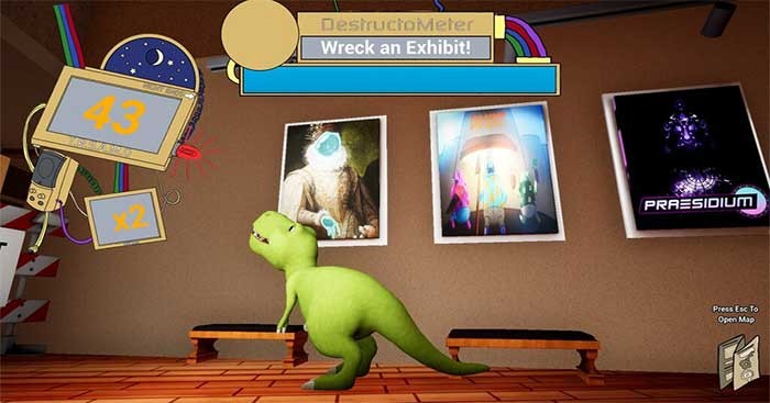 Bite At The Museum là game khủng long quậy tung bảo tàng siêu vui nhộn