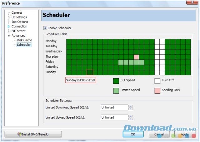 Lập lịch trình làm việc cho BitSpirit