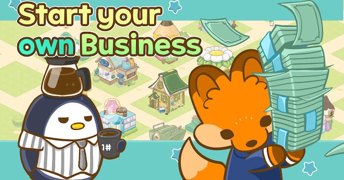 Bắt đầu thành lập doanh nghiệp của bạn và giúp nó phát triển trông game mô phỏng Biz and Town: Business Tycoon