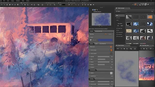 Black Ink cho phép bạn sử dụng các loại brush cho mình tạo ra
