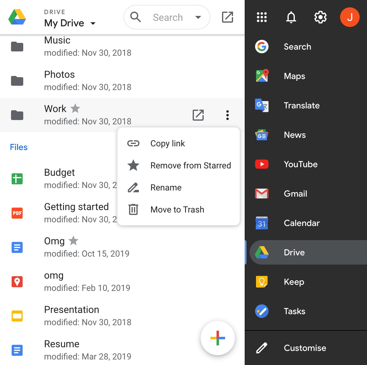 Black Menu for Google hỗ trợ điện toán đám mây