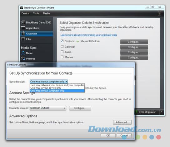 Chọn kiểu đồng bộ