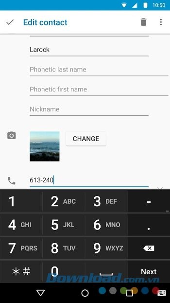 Nhập số trên BlackBerry Keyboard