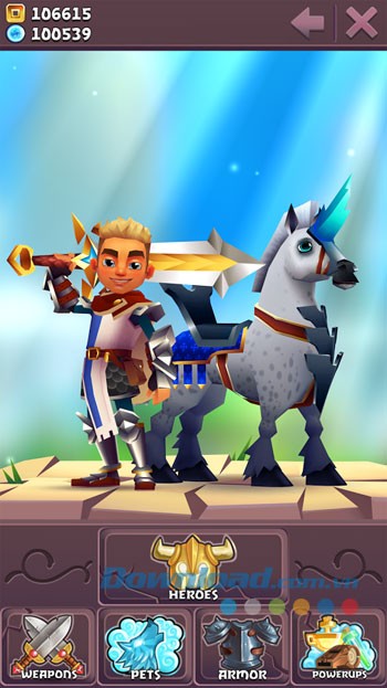 Giao diện trong game Blades of Brim