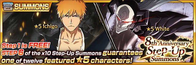 BLEACH Brave Souls bản kỷ niệm 8 năm sẽ bổ sung sức mạnh cho 2 nhân vật Ichigo và White trên chiến trường