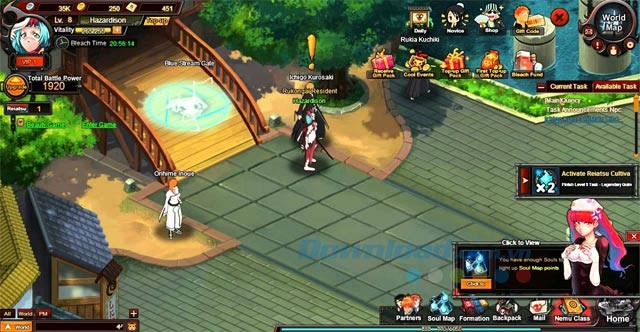 Giao diện game Bleach Online