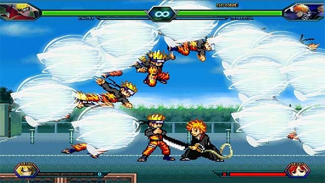 Bleach vs Naruto hứa hẹn mang đến cho bạn những trận chiến căng thẳng và ngoạn mục