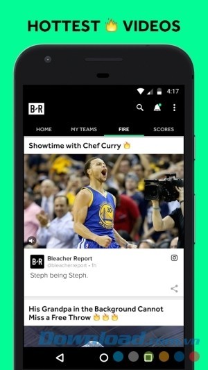Bleacher Report cho Android có video hot