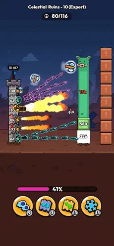 Tùy chỉnh tăng sức mạnh tháp trước quái vật