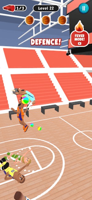 Cản phá và ngăn đối phương ném bóng vào rổ trong game Block em All