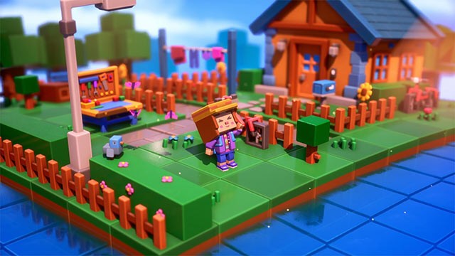 Xây dựng thị trấn khối vuông và cuộc sống vui vẻ trong game Blockfeet