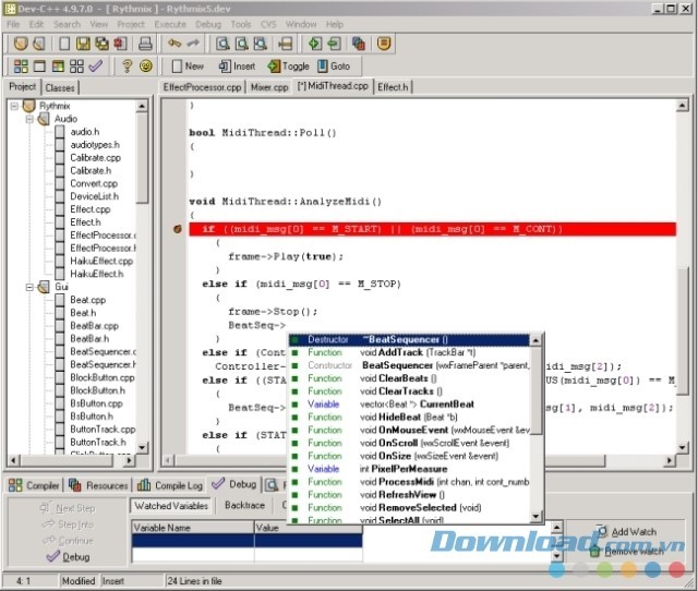 Phần mềm lập trình Bloodshed Dev-C++