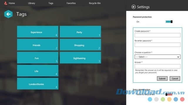 Tạo tag và mật khẩu an toàn cho những dòng nhật ký riêng tư