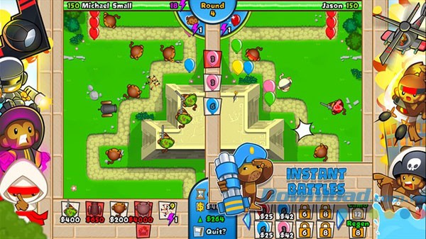 Giao diện game Bloons TD Battles