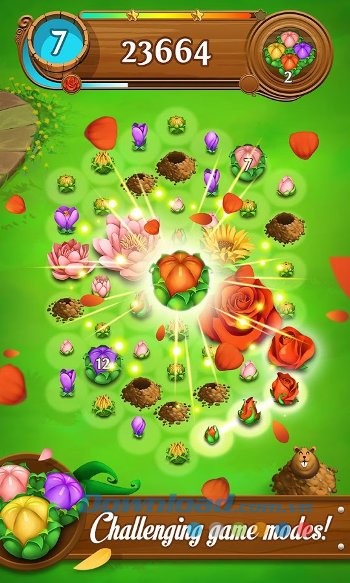 Blossom Blast Saga gồm chế độ chơi hấp dẫn