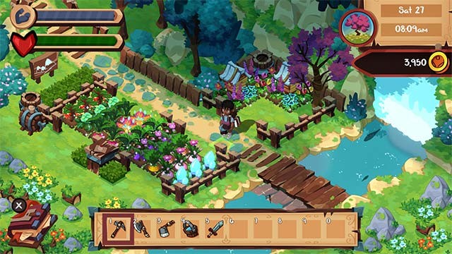 Blue Oak Bridge là game nông trại ma thuật trong thế giới truyện tranh 2D sống động, đầy màu sắc