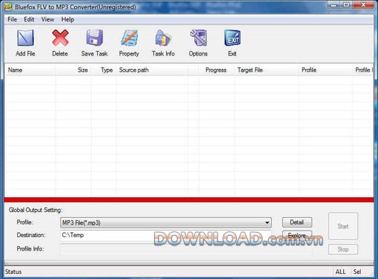 Bluefox FLV to MP3 Converter