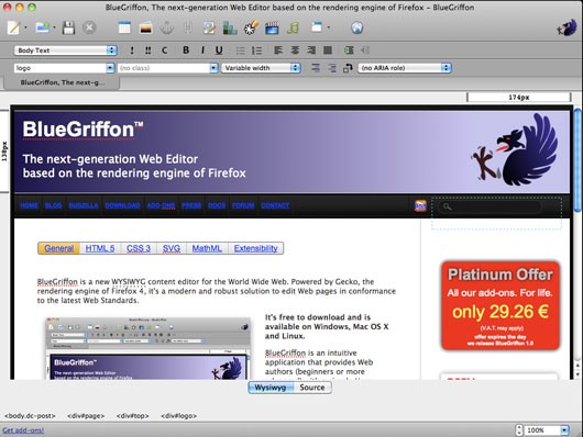 BlueGriffon For Linux (32 bit)