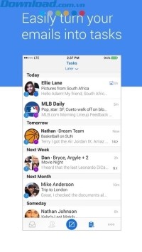 Blue Mail cho iOS là dịch vụ emai hàng đầu cho di động