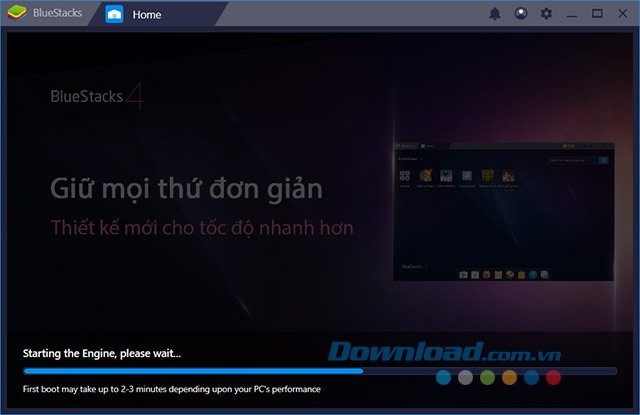 Khởi động BlueStacks 4