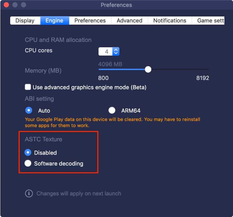 Cấu hình công cụ BlueStacks cho Mac