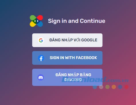 Đăng nhập BlueStacks X miễn phí qua tài khoản Google, Facebook hoặc Discord