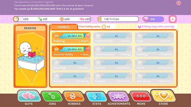 Rất nhiều hoạt động và sự kiện thú vị để bạn tham gia trong game Blush Blush