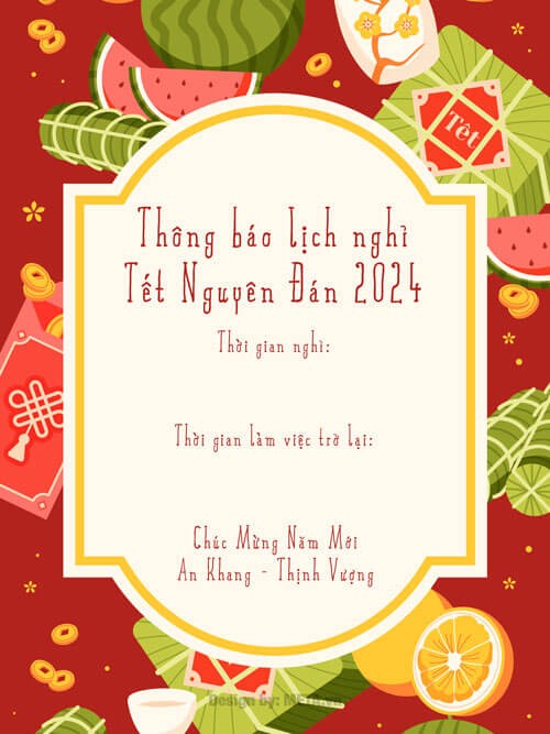 Ảnh thông báo nghĩ Tết Nguyên Đán Giáp Thìn