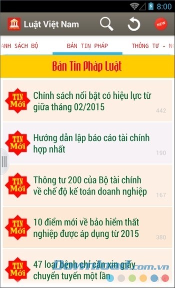 cập nhập các bản tin pháp luật mới nhất