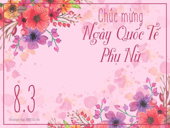 Mẫu thiệp chúc Ngày Quốc tế Phụ nữ 8/3 dành tặng mẹ