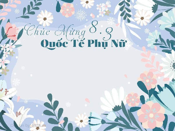 Thiệp mừng ngày 8/3 trang nhã