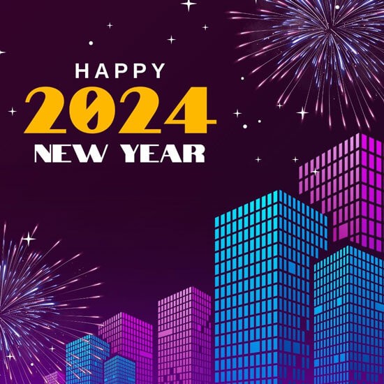 Thiệp mừng Tết Dương Lịch 2024 ý nghĩa