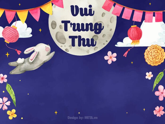 Thiệp chúc Vui Trung Thu ấn tượng