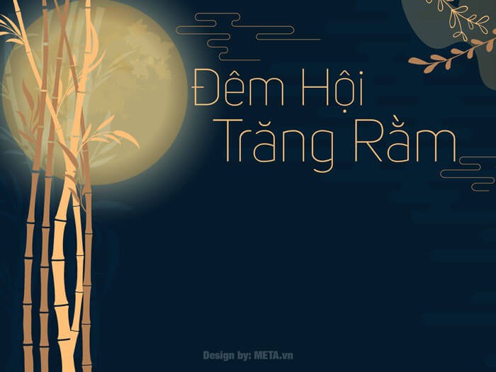 Thiệp mừng Tết Trung Thu sang trọng